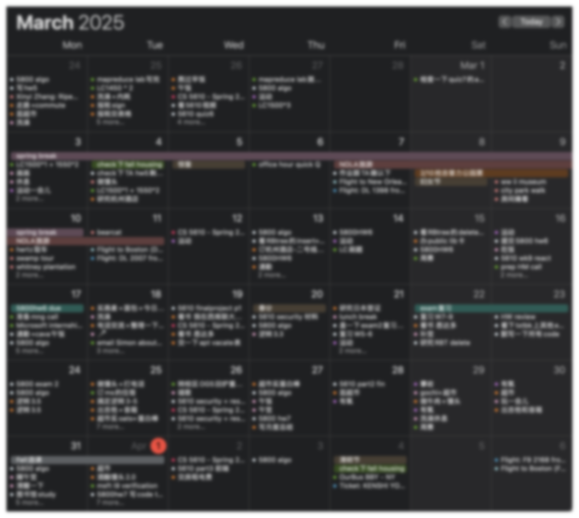 blurred-calendar